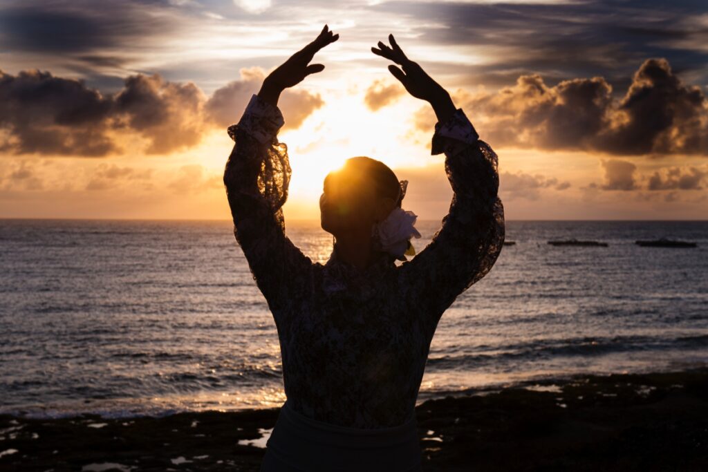 Rocío Pozo flamenco salud bienestar ejercicio beneficios baile atardecer libertad
